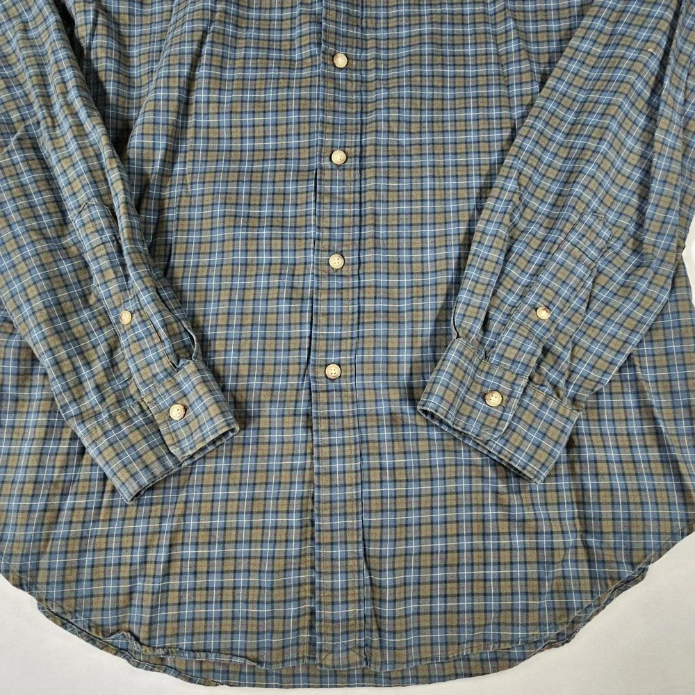Polo Ralph Lauren Plaid Button Down Shirt Men's Size Large Classic Fit Gray